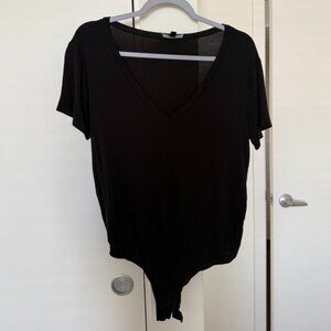 Lulus Black Tshirt Bodysuit